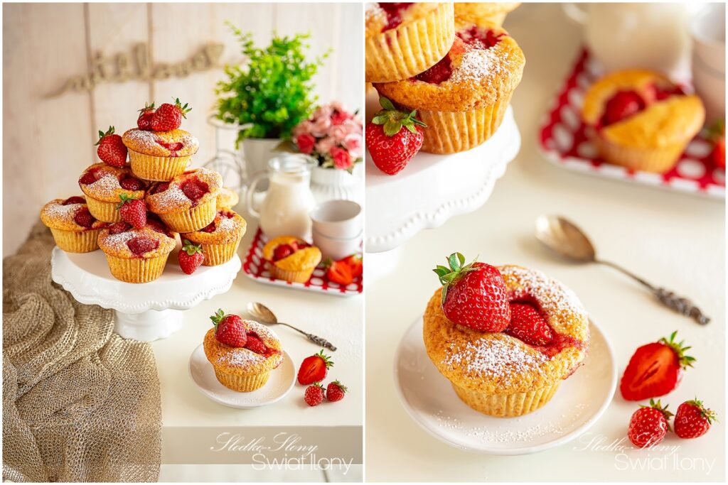 Ilonakoziol.com | Erdbeer Muffins Rezept (einfach und schnell)